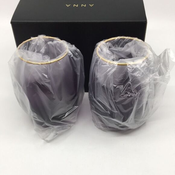 ANNA New York Amethyst Purple Ombre Wine Glasses - Stemless Two Glasses - Picture 7 of 13